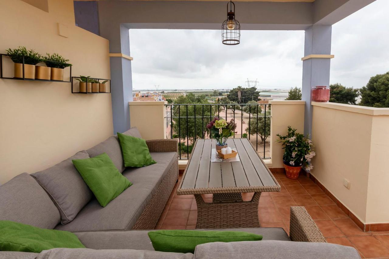 Atico Con Terraza-Solarium Y Piscina 4-6 Personas Wifi A/C Daire Roda Dış mekan fotoğraf